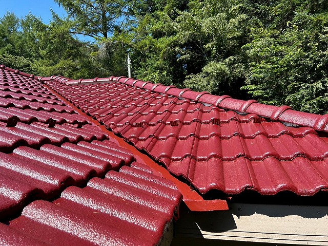 鳴沢村　屋根塗装工事